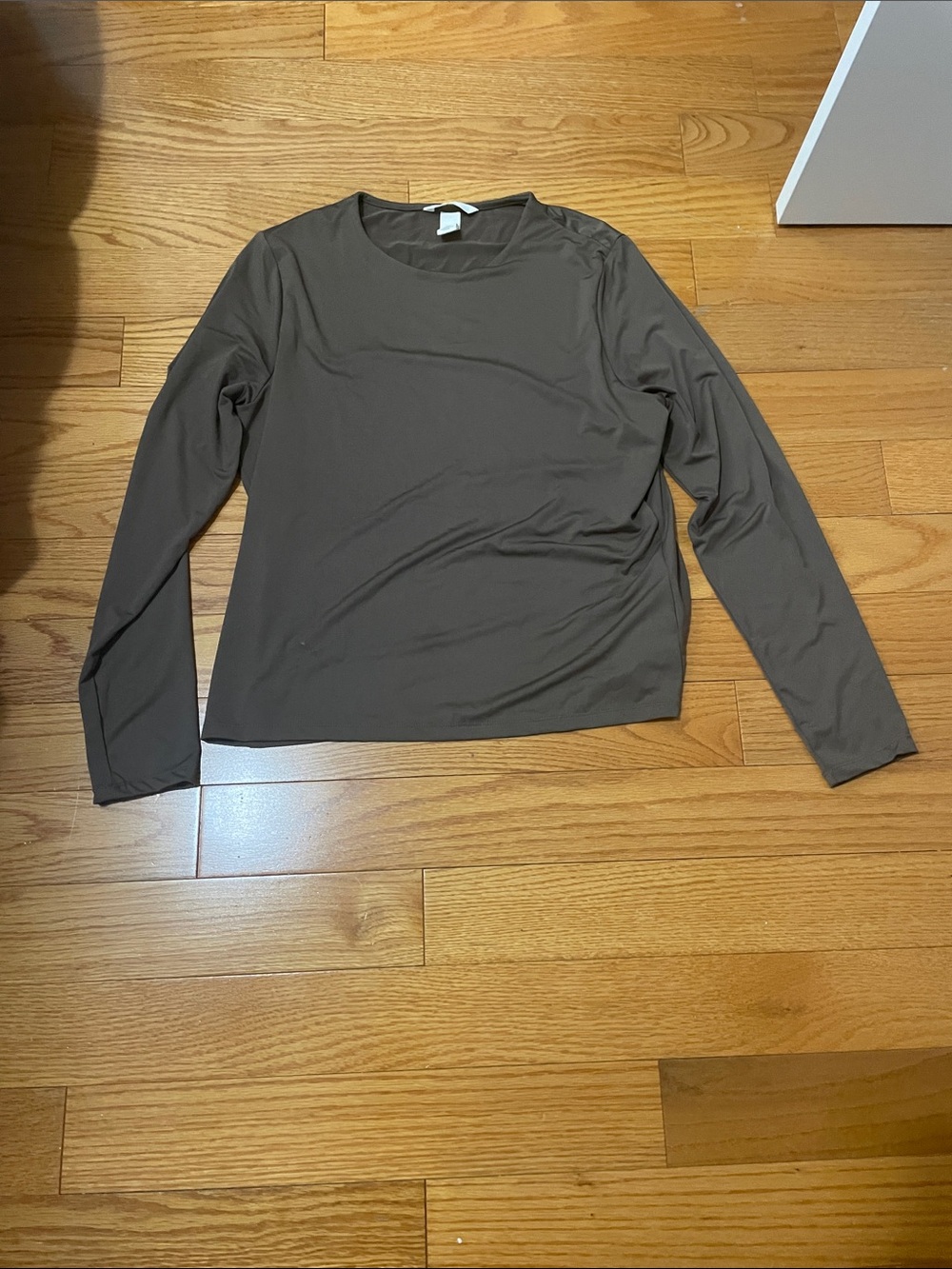 H&M Long Sleeve Crewneck Top - Brown